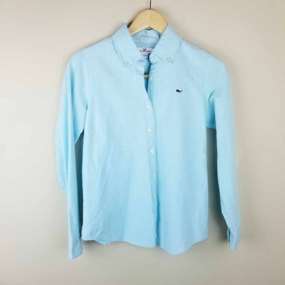 SOLD Vineyard Vines | Light Blue Button Down Top